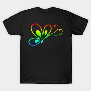 Rainbow Color Butterfly T-Shirt